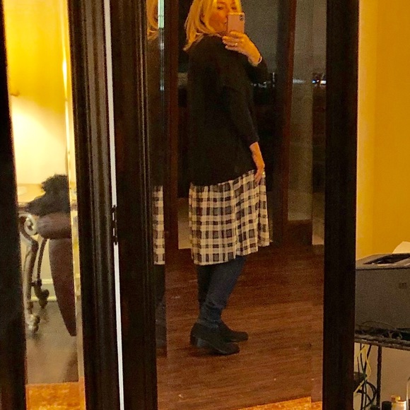 Black kimono with plaid border BNWOT - Picture 4 of 4